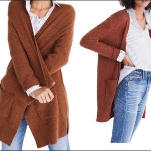 Madewell Kent Cardigan in Heathered Clay